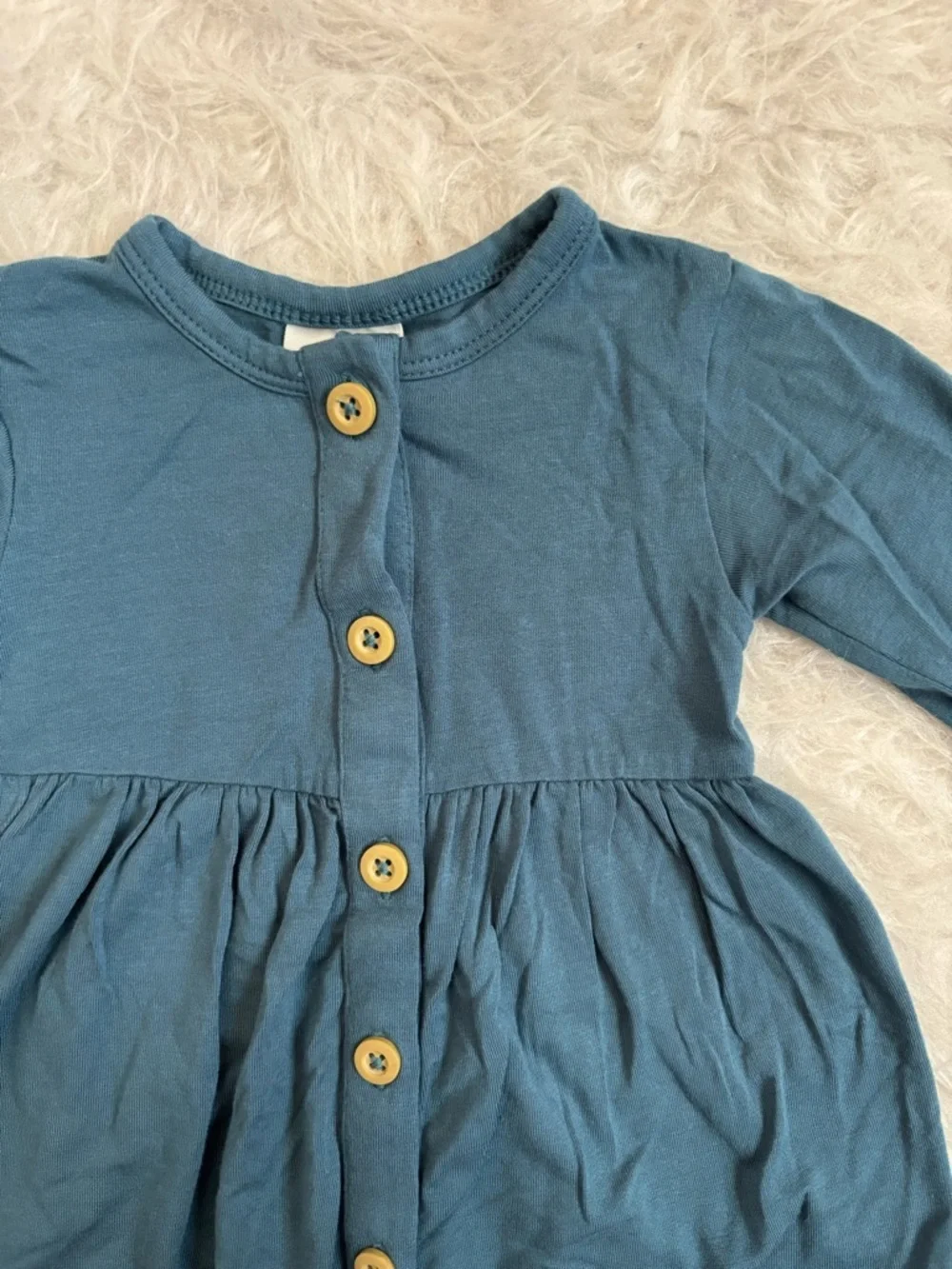 kate quinn Cottagecore Teal Button-Front Luxury Beechwood Modal Dress